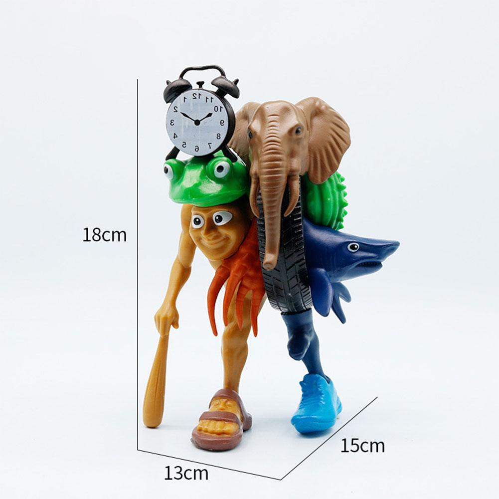 Italian Brainrot Tung Sahur Figure Funny Bombardino Crocodilo Shimpanzini Bananini Figures Model 3D Printed Model