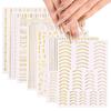 Gold 3D Self-Adhesive Full Cover Nail Stickers for Kids - Wearable Manicure Decals