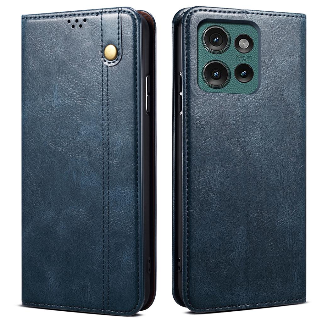 For Motorola Edge 50 Neo 5G/Moto S50 5G/Thinkphone 25 5G Case Crazy Horse Texture Waxy Leather Wallet Stand Cover