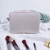 Vintage American Cotton Makeup Bag With Striped Pattern For Travel And Daily Use