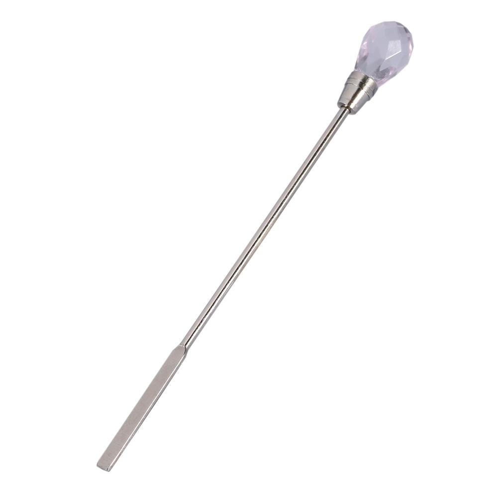 Nail Spatula Spoon Acrylic Gel Powder Stainless Steel Mix Stirring Rod Manicure Tool Set Pink