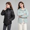 Pinghu Light and Thin Down Jacket Women's Short Hooded Autumn and Winter New Slim-fitting Versatile Long-sleeved White Duck Down Warm Jacket