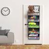 5-Shelf Over The Door Organizer Oxford Cloth Hanging Behind Door Shelf with 3 Hooks and Clear Window Large Capacity Storage Bag