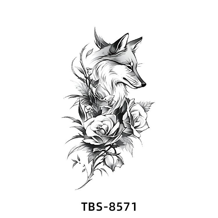Realistiska Djurtotem Tatuering Klistermärken: Drake, Fenix, Tiger, Varg