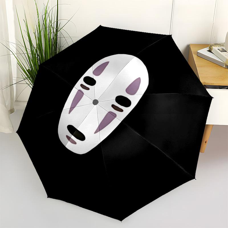 1pc Manga No-Face Windproof Automatic Umbrella, Lightweight for Women/Men, Perfect Christmas Gift A0811248
