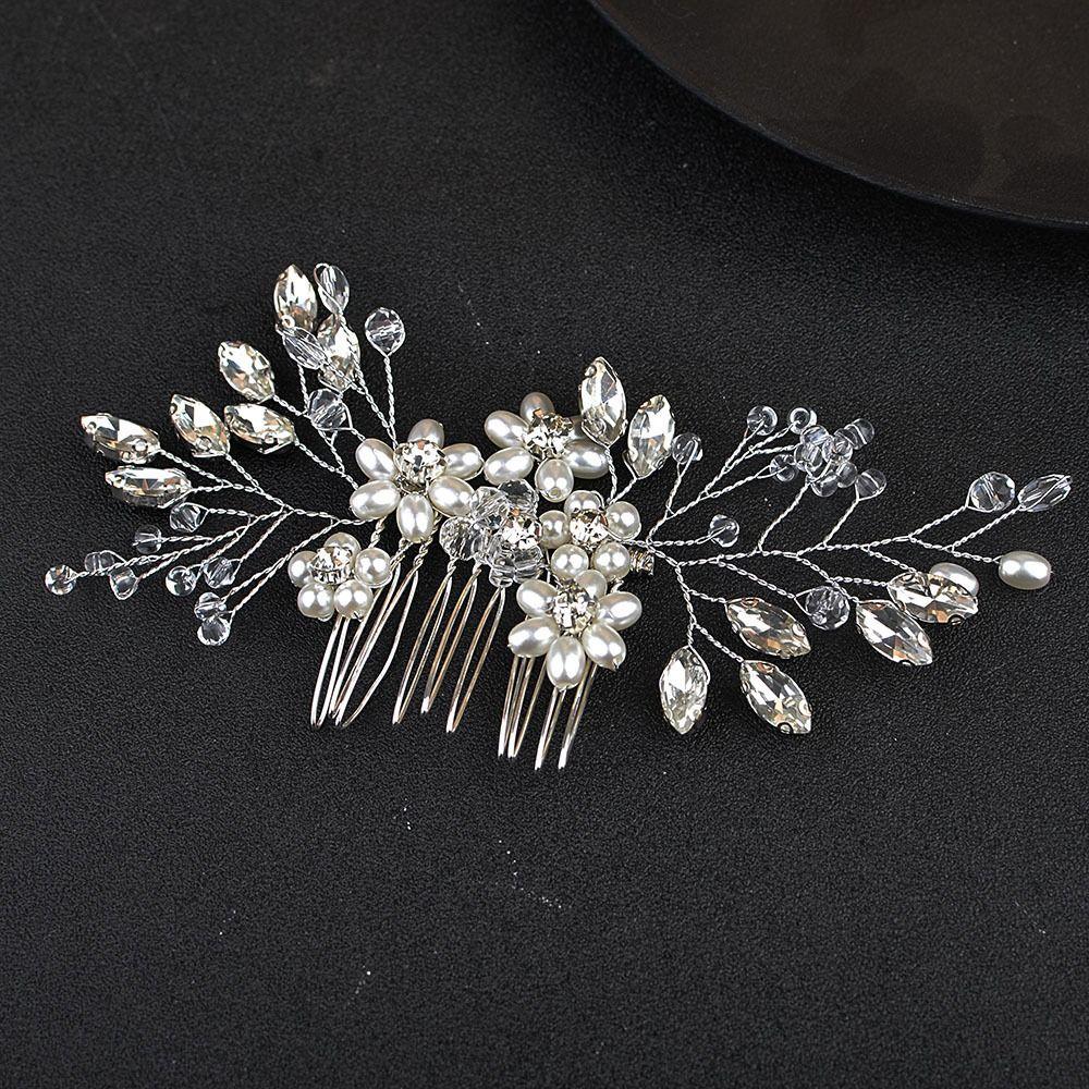 Flower Bridal Hair Accessories Rhinestone Bridesmaid Jewelry Luxury Hairpins Women