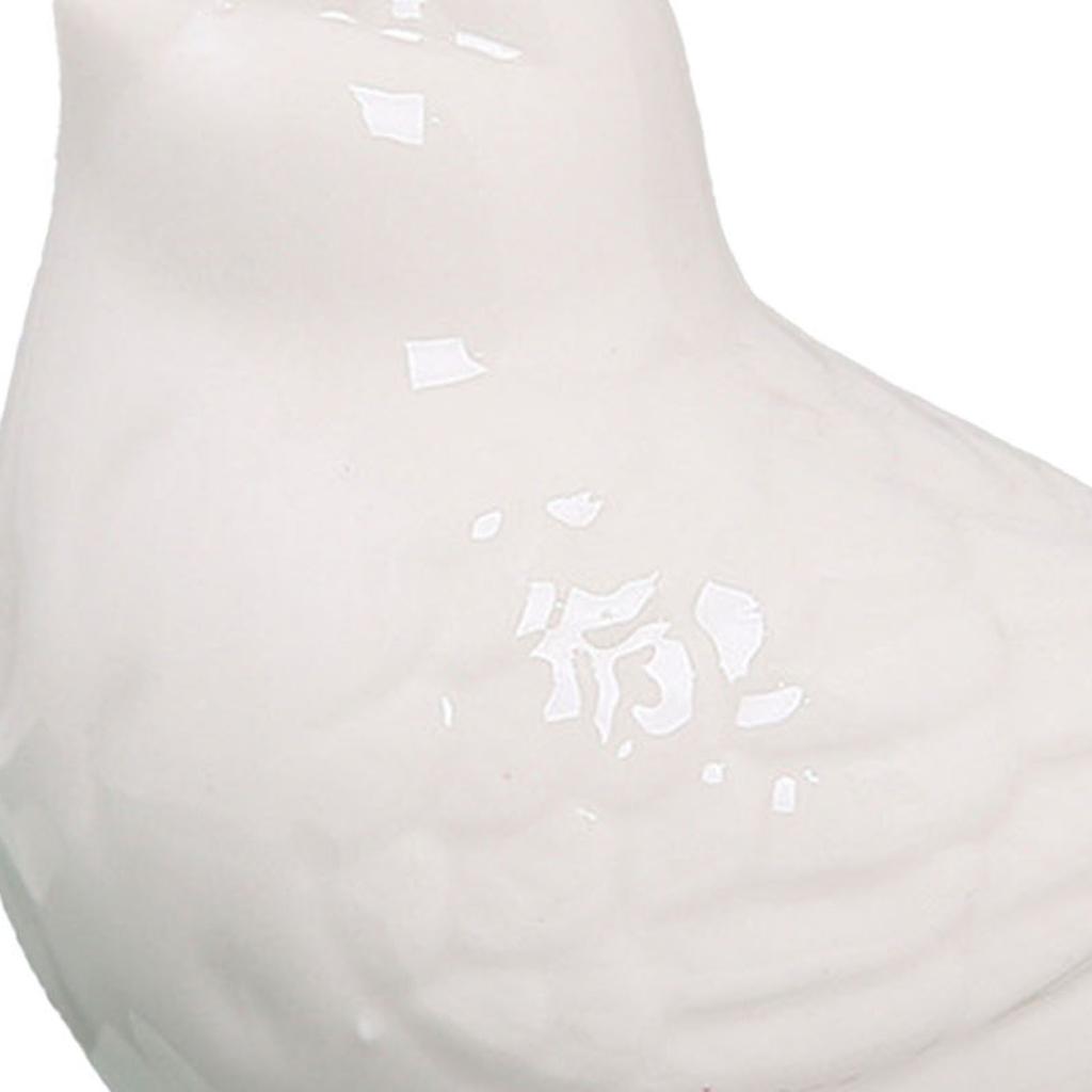 Cute Bird Ornament Ceramic Modern Simple Bird Ornament for Living Room Home Decor White