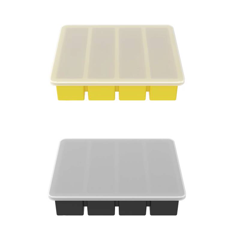 Ice Tray Rectangular Ice Mold Silicone Ice Tray Tray Ice Ice Making Tools Beer Drink Coffee Supplies Kitchen Accessories