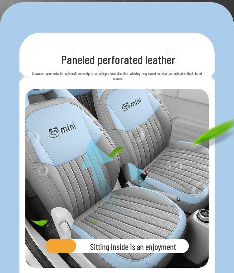 Applicable Panda Mini Leather Seat Cover - Full Coverage, All-Season Cushion, Fits 26/24 New Car Models