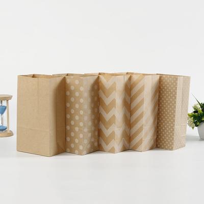 10 Stück Kraftpapiertüte Kreative Einweg-Kekstüte Süßigkeiten-Verpackungsbeutel Geburtstagsfeier Rindsleder-Geschenktüte