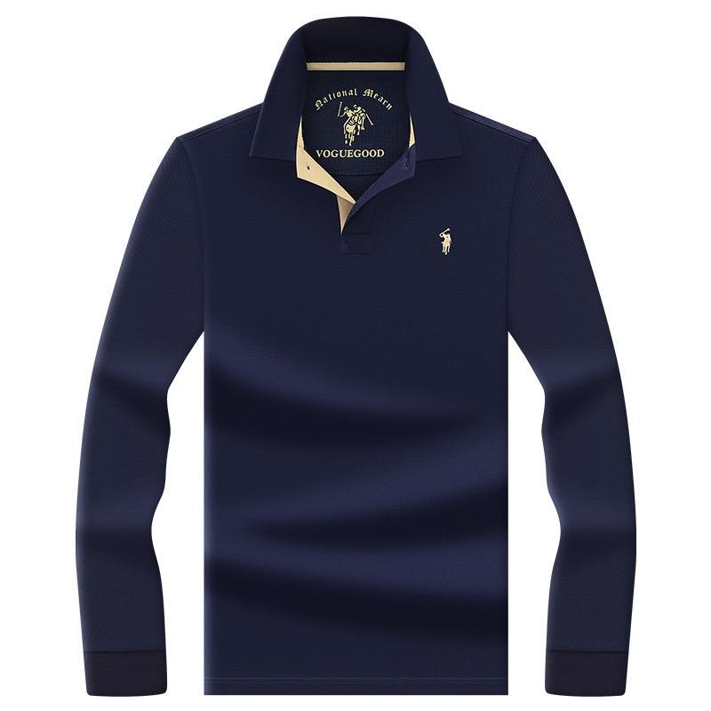 STORN Langarm-Poloshirt für Herren Herbstmode Neues luxuriöses Pony Paul Stickerei Oberteil Golf-T-Shirt