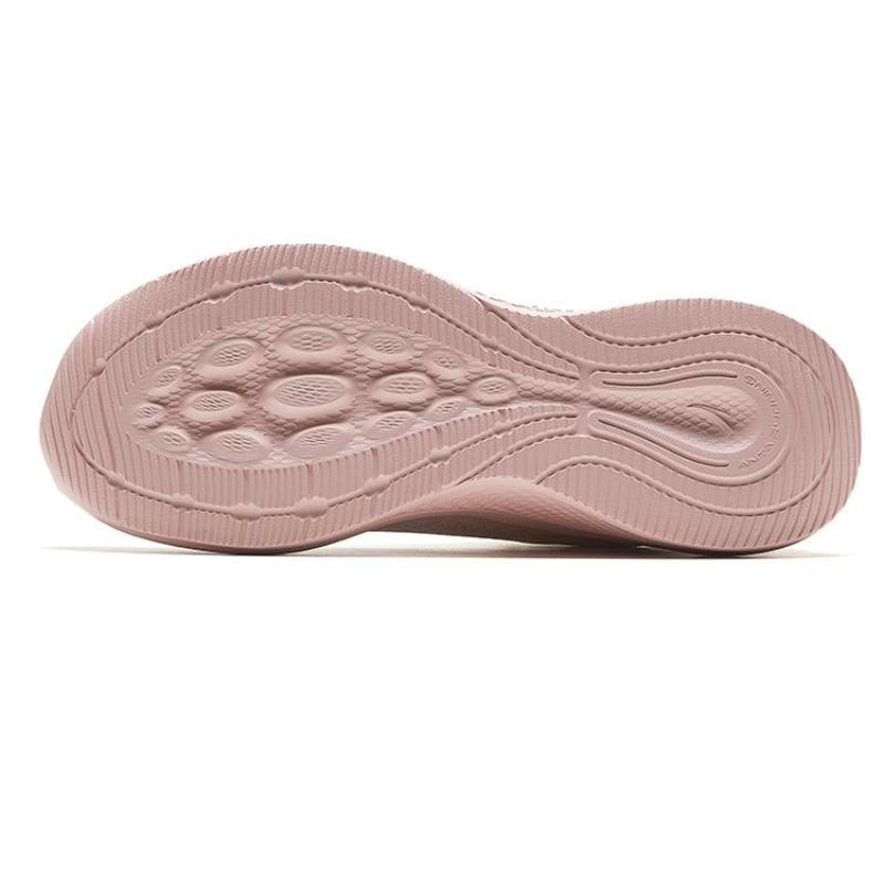 Anta Slip Resistant Abrasion Resistant Low top Casual Running Shoes Women's Ivory White Halo Pink Sneakers 922335571-4