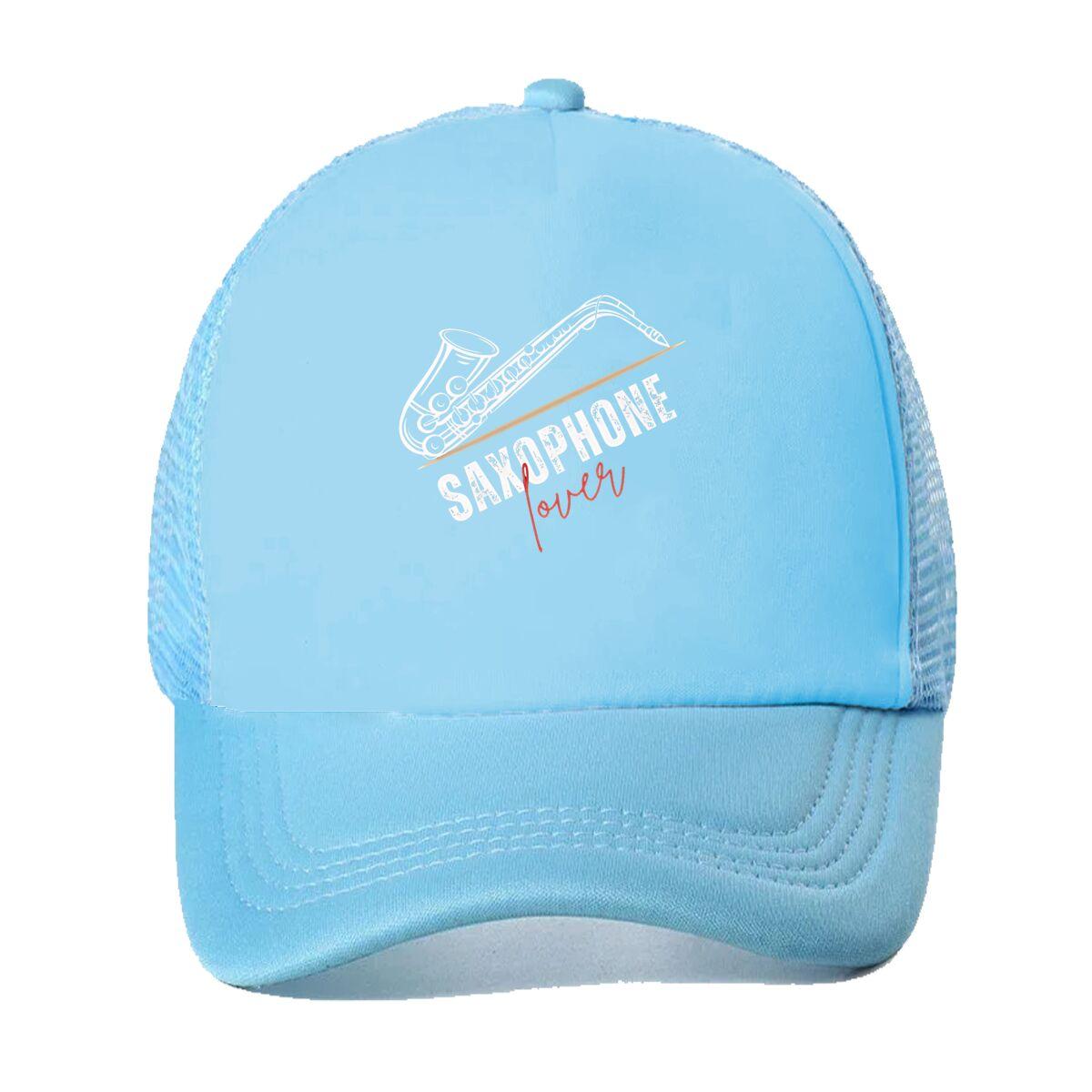 

“Saxophone Lover Music, Instrument Art Design” Mesh Baseball Cap One Size