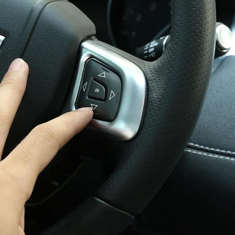 metyoucar For Land Rover Range Rover Evoque 2012-18 Car Steering Wheel Button Frame Cover Trim Stickers Interior Car Accessories