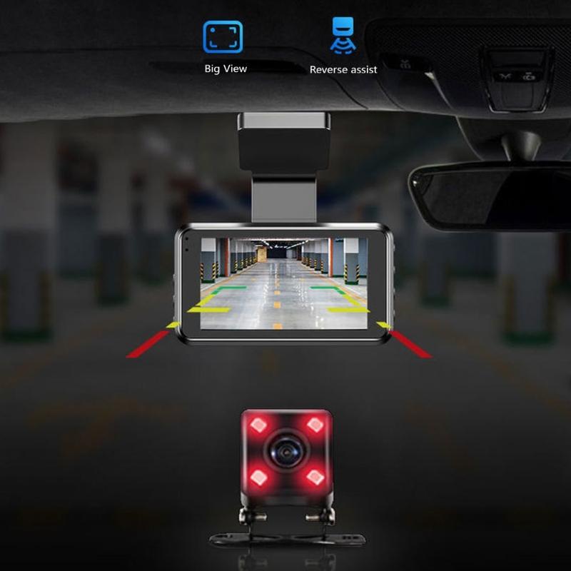 Dashcam 4inch LCD Screen Car Recorders 1080P Front Rear Single/Double Lens Dashing Camera Vehicle Video Recorders Camera