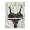 Icon Leopard Patterned Tulle Underwear Set