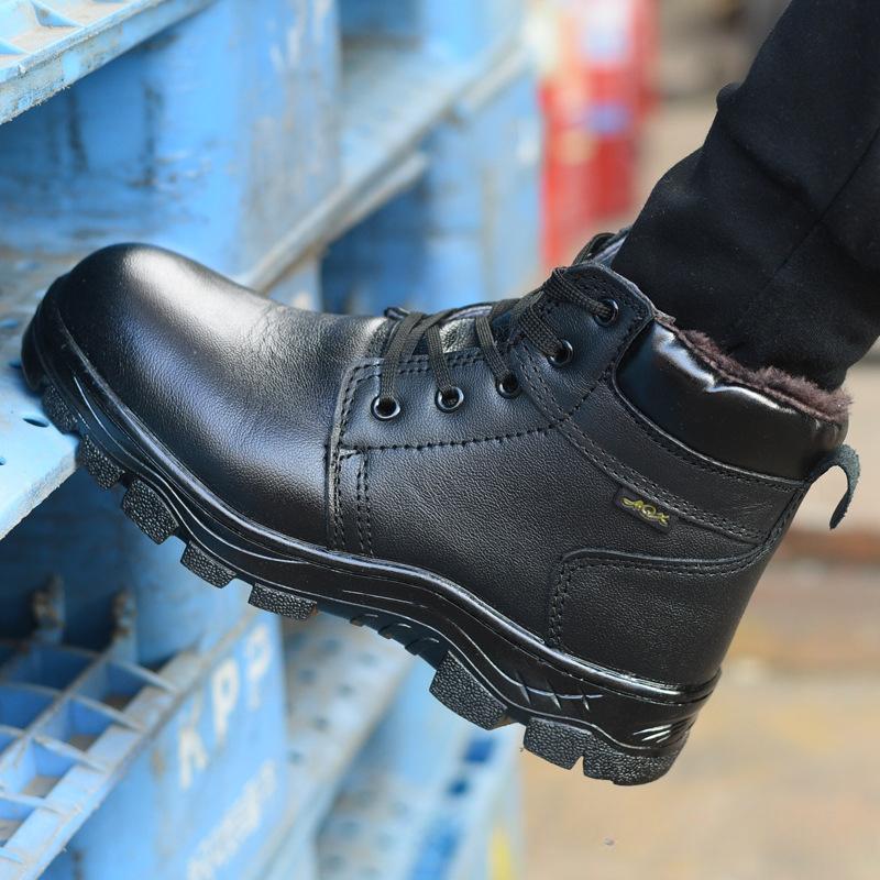 Labor Insurance Shoes, Smash-proof and Stab-proof Safety Shoes, Non-slip, Acid and Alkali-resistant Protective Warm Work Shoes