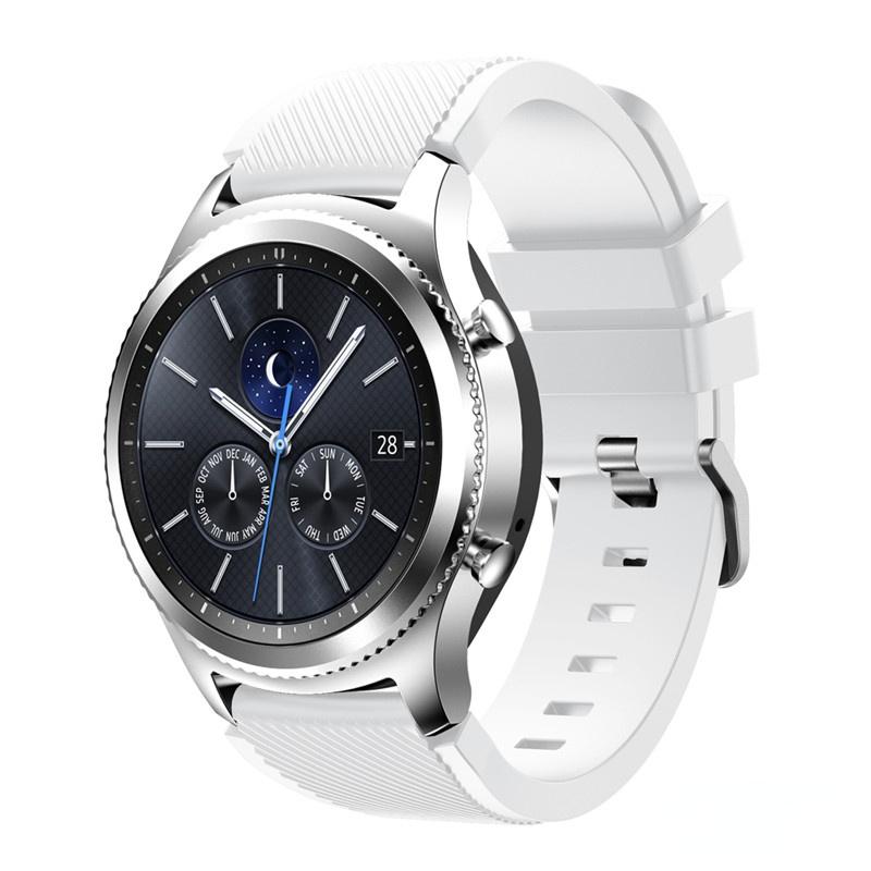 Classic 22mm Silicone Strap For Samsung Galaxy Watch 3 45mm/Huawei Watch 3/GT2 Soft Sport Bracelet Wristband For Amazfit GTR 47mm Correa