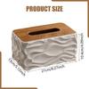 Elegant Tissue Storage Box Ripple Design Minimalist Light Luxury Napkin Holder Large Capacity Anti-slip
