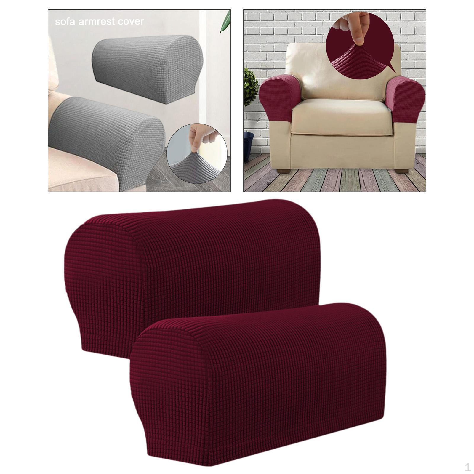 

2 шт. Чехлы на подлокотники, Чехлы для кресел-реклайнеров, Удобные, Прочные, Моющиеся Чехлы для стульев Red