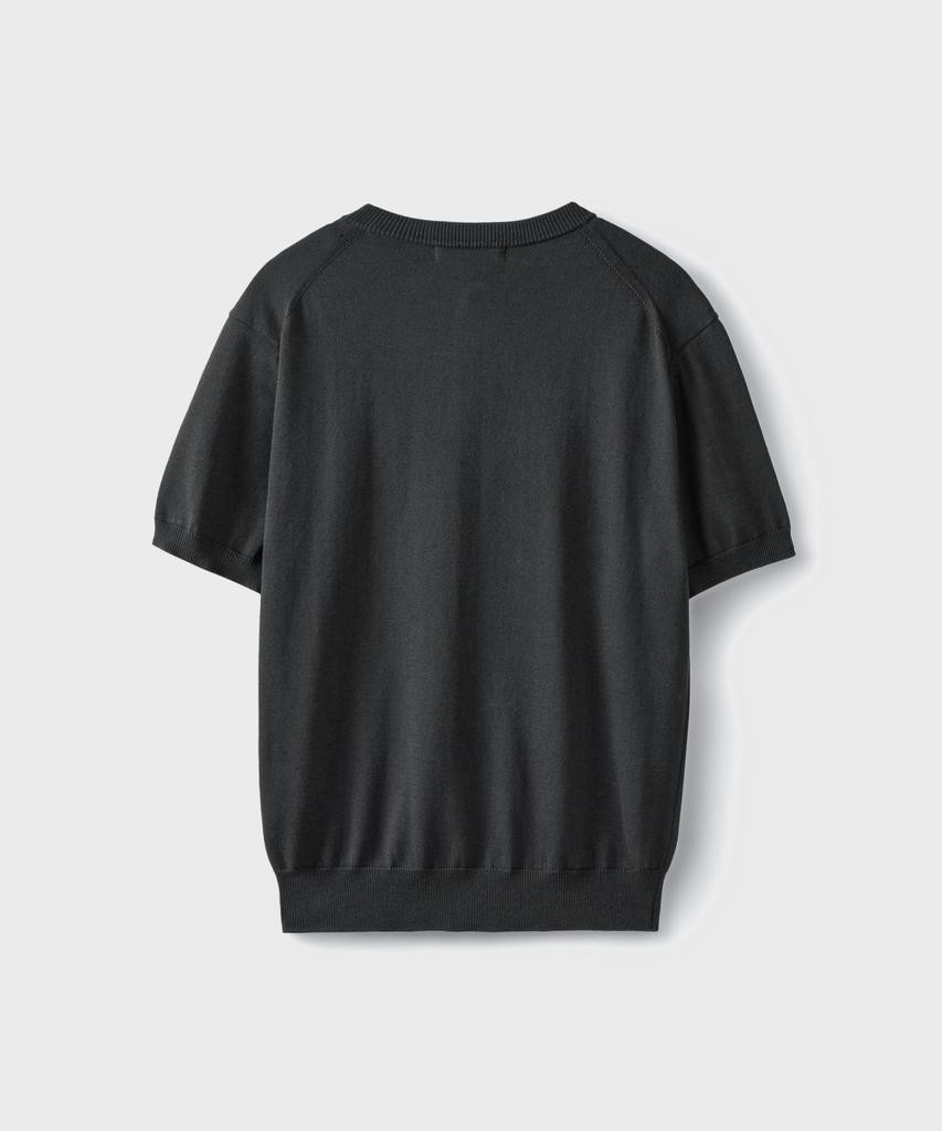 Beulaendideu Solid Henley Neck Half Knit [Graphite]