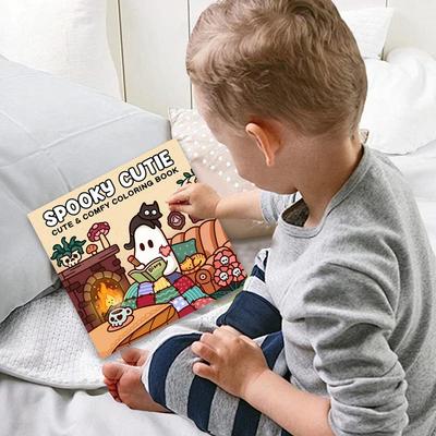 Halloween Coloring Book Cute Coloring Book Featuring Adorable Creepy Creatures Painting Toys for Relaxation and Fun