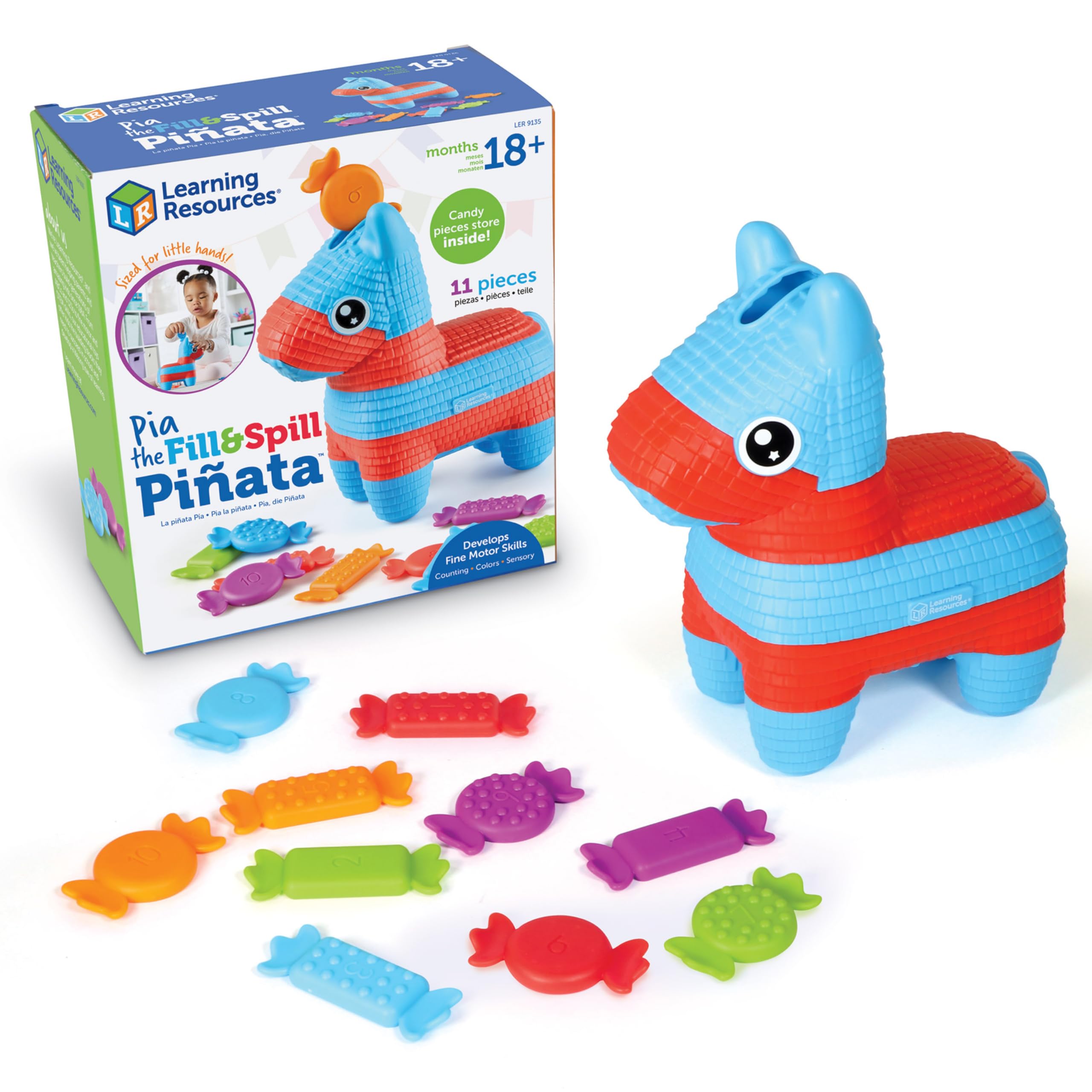 

Learning Resources Finger Number Matching Educational Authentic Piñata Piano, Exercise, Game, Game, Toy, LER9135,