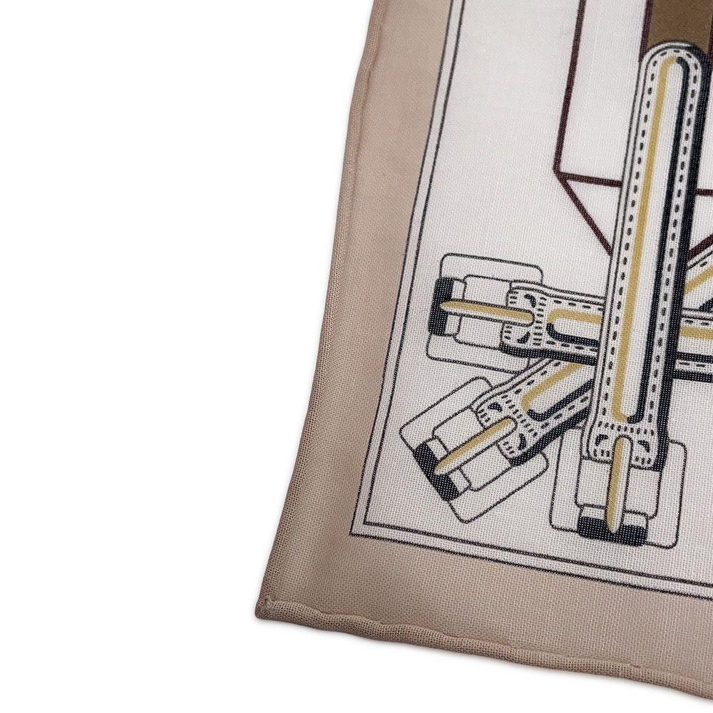 Used Hermes Handkerchief Sangle en Finesse Cotton HERMES Handkerchief