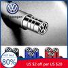 For VW Volkswagen Jetta MK5 Golf 4pcs Metal Logo Emblem Car Tire Valve Caps For Volkswagen VW Touran Beetle Golf Passat Jetta Po