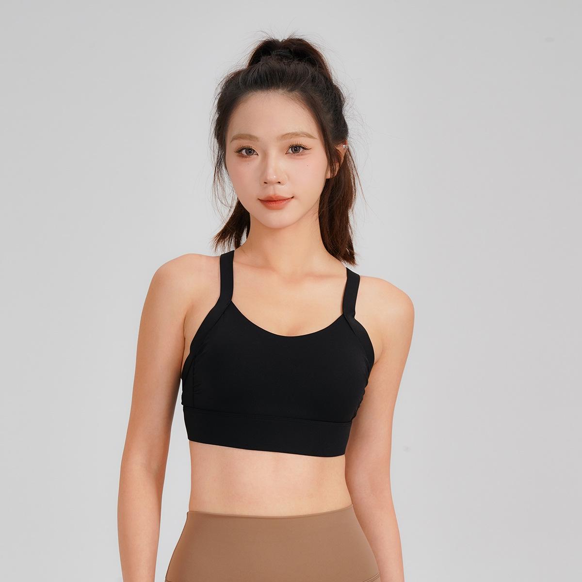 

Naked Feel 2025 Высокоинтенсивный Ударопрочный Плиссированный Фитнес Спортивный Бюстгальтер, Легко Надевать/Снимать Одежда для Йоги Small