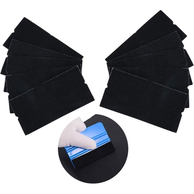 Vinyl Film Car Wrap Foil Fabric Felt Cloth for Carbon Fiber Hard Card Squeegee Window Tint Scraper Spare Protector 15pcs