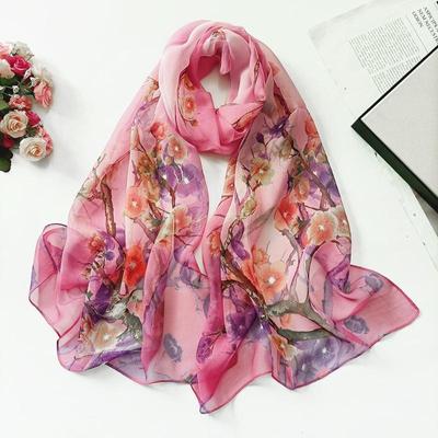Moda Donna Lunga Morbida Sciarpa Scialle Stampa Fiori Sciarpe Chiffon Sciarpa da Spiaggia EMA