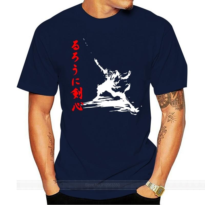 Rurouni Kenshin Samurai X - Anime T-Shirt - Alle Größen - Herren- und Damen-Figurbetontes T-Shirt Mode Rundhals Kleidung T-Shirts