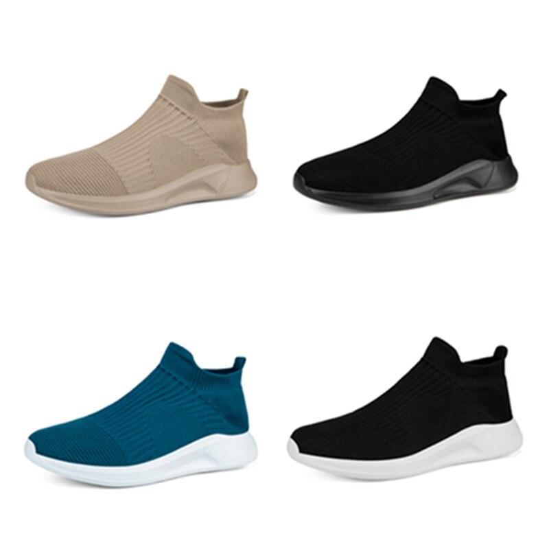 Men's Casual Shoes Light Comfortable Casual Sports Mesh Elastic Sports Shoes Outdoor Walking Shoes Soft Soled Lightweight Running Shoes