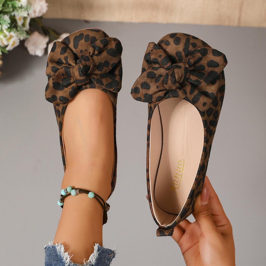 Foreign Trade Large Size Flat Bottom Comfortable Single Shoes Women's 2025 New Bow Solid Color Square Head Versatile Lazy Shoes