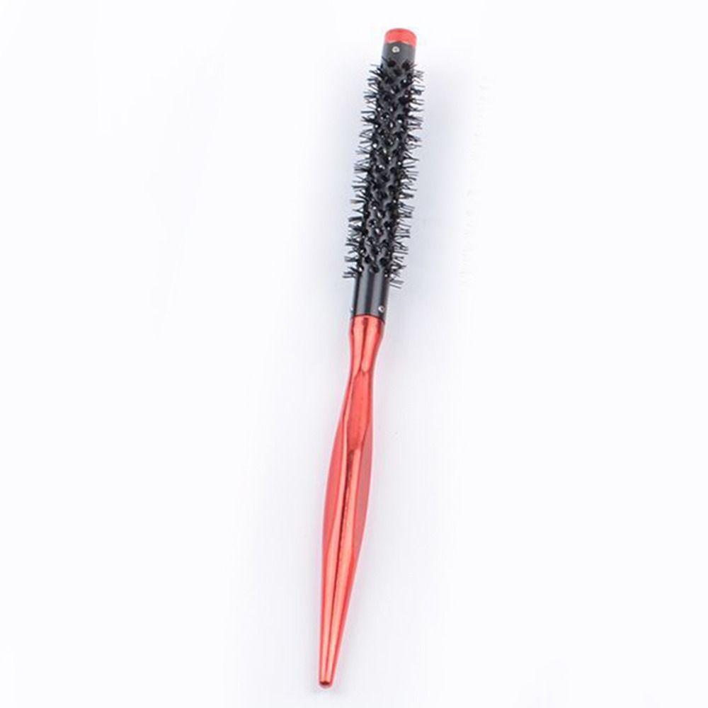 Mit Glattem Griff Kleine Lockenbürste Styling Haarbürste Nylonborsten Walzenbürste Mini Ponyroller Tragbare Lockenbürste