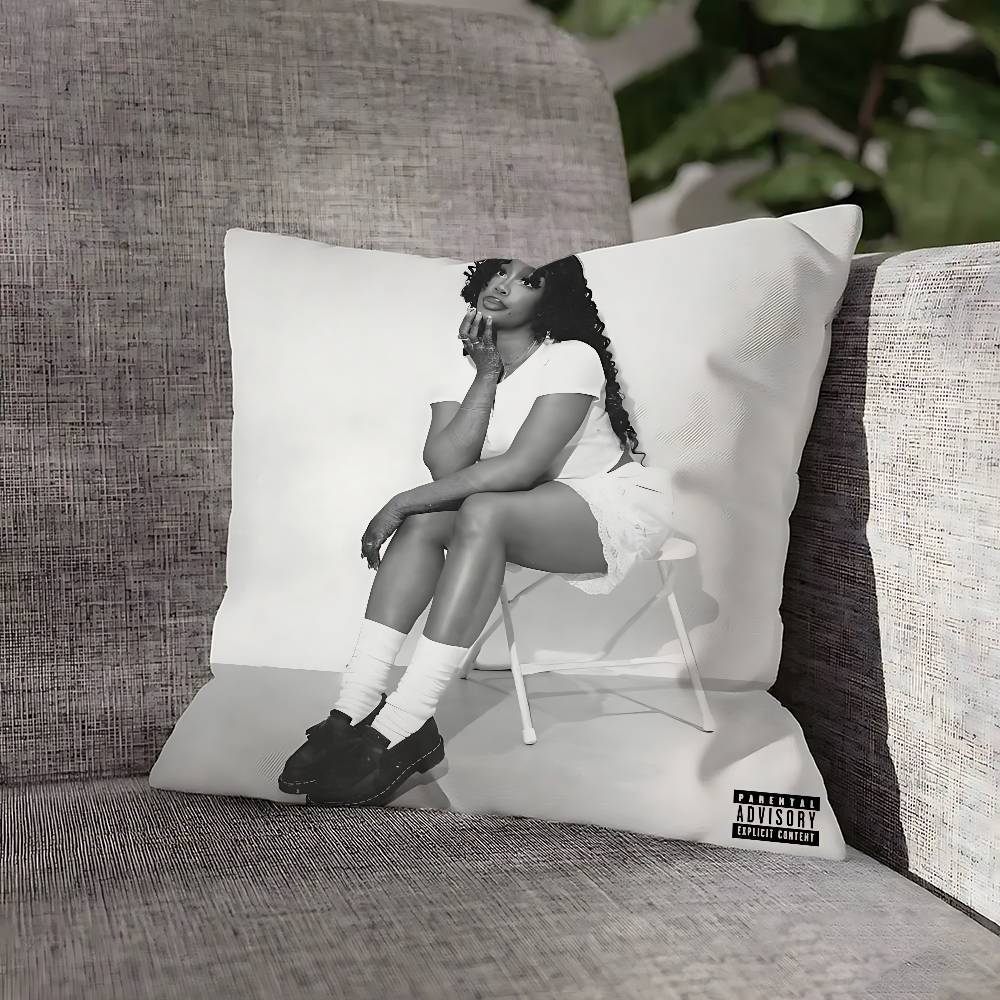 S-SZA SOS Throw Pillow Case For 45x45cm 40x40cm 30x30cm 50x50cm 55x55cm Square Home Pillowcase Case