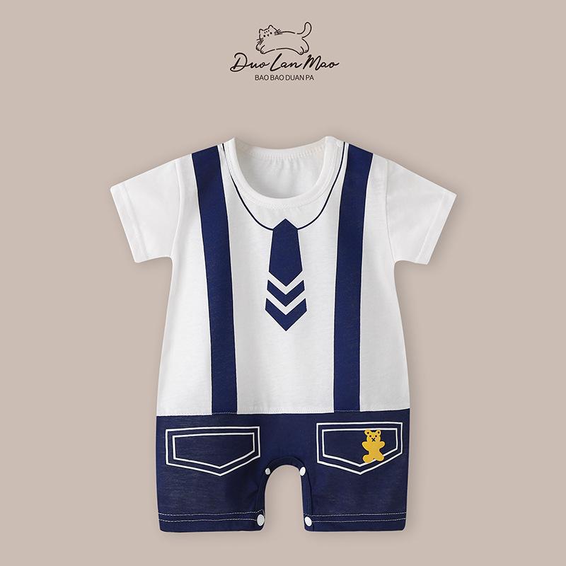 Baby Romper Zuigeling Katoen Korte Mouw Jongen Baby Letter Kleding Meisje Print Pak Geboren Kruipende Baby 73