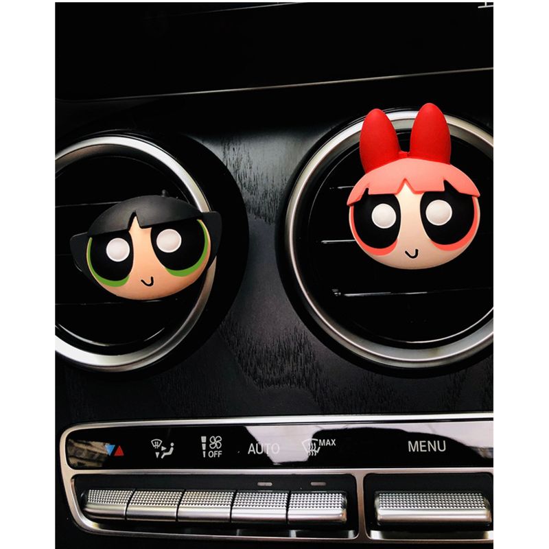 Steve and Doudou Car Fragrance Diffuser, Car Interior Decoration, Powerpuff Girls Souvenir, Aroma Stone, Air Vent Decoration