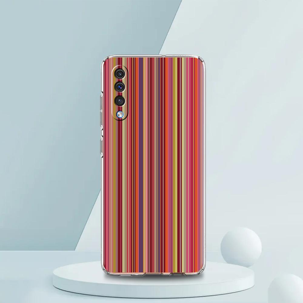 

Transparent Phone Case for Samsung Galaxy A16 A14 A12 A22 A24 A42 A06 A20 A30 A40 Soft TPU Cover Retro Stripes Aesthetic Vintage Samsung A30