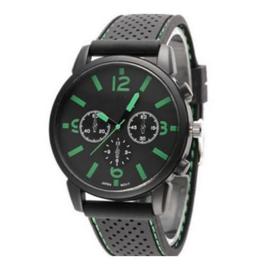 Quartz Watch Portable Adjustable Male Breathable Hollow Holes Sports Watch for Outdoor