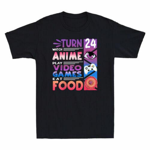 24th Turn Watch Anime Play Video Game Eat Food Donuts Funny Gamer Gift T-Shirt XXXL