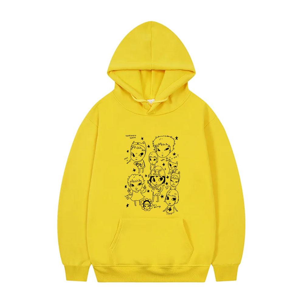 Yoshitomo Nara Graphic Hoodie Men Women Casual Humor Funny Pullover Hoodies Male Oversized Sweatshirt