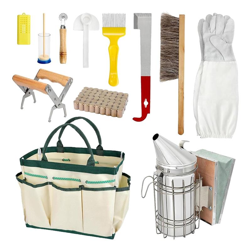 

Хороший стартовый набор пчеловода из 12 предметов, Пчеловодческие принадлежности, Пчеловодческие инструменты, Пчелиные принадлежности и оборудование для начинающих