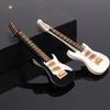 1pc Mini Electric Guitar Wooden Miniature Guitar Model Musical Instrument Guitar Decoration Gift Decor For Bedroom Living Room