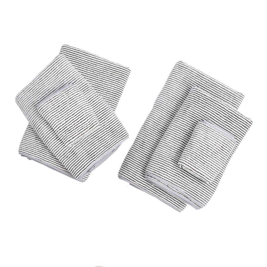 6pcs Towel Set Coral Fleece Cotton Soft Highly Absorbent Beach Bath Towels for Bathroom