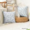 Fashion Small Florals Cushion Cover Natural Linen Organic Fabric DoubleSided Printing Couch Pillow Covers Home Decor