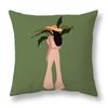 45x45cm Nordic Green Leaf abstract geometric embrace pillowcase Comfortable sofa Office Seat cushion cover Home decor Pillowcase