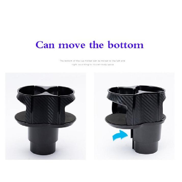 Carbon Fiber Center Console Drink Cup Holder Box For Car Interior Accessories