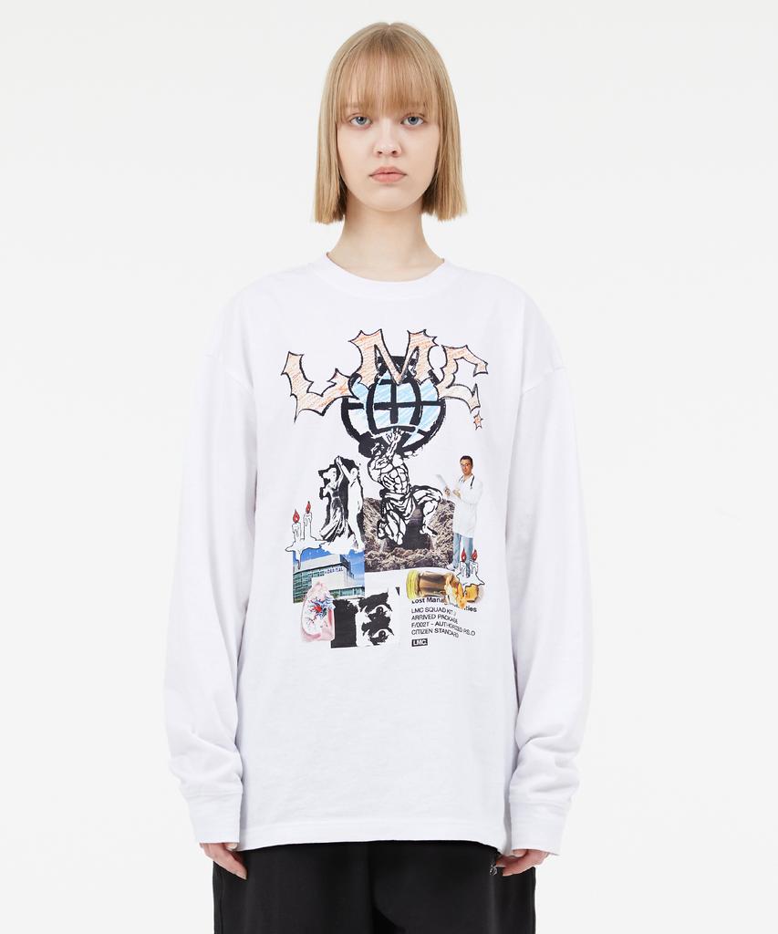 Lmc Rise Long Slv Tee Gray Khaki